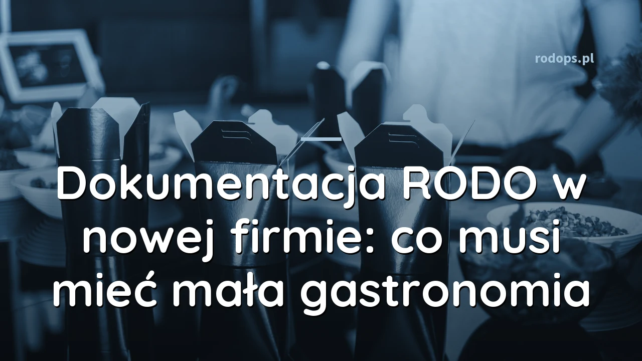 Dokumentacja RODO w nowej firmie: co musi mieć mała gastronomia