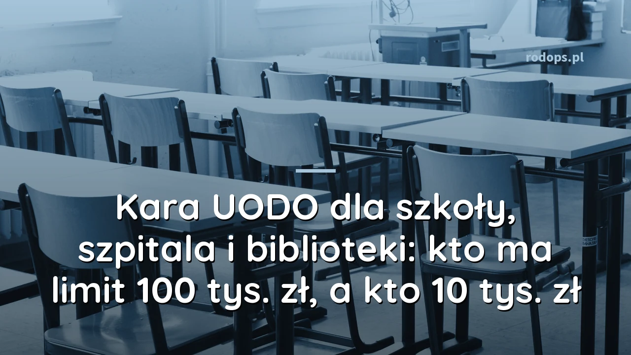 Kara UODO dla szkoły, szpitala i biblioteki: kto ma limit 100 tys. zł, a kto 10 tys. zł
