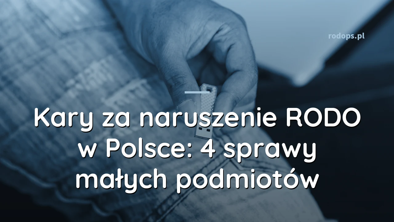 Kary za naruszenie RODO w Polsce: 4 sprawy małych podmiotów