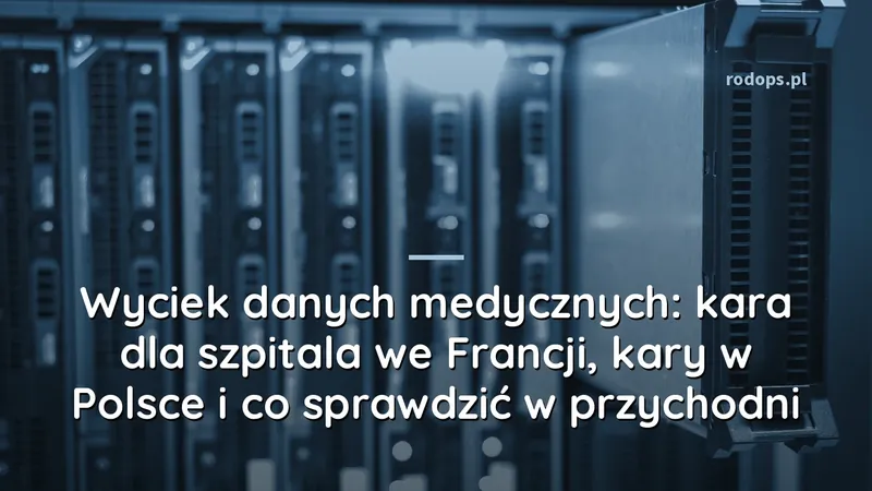 Wyciek danych medycznych: kara dla szpitala we Francji, kary w Polsce i co sprawdzić w przychodni