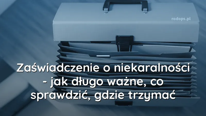 Zaświadczenie o niekaralności - jak długo ważne, co sprawdzić, gdzie trzymać